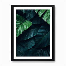 Tropical Leaves Wallpaper 2 Art Print