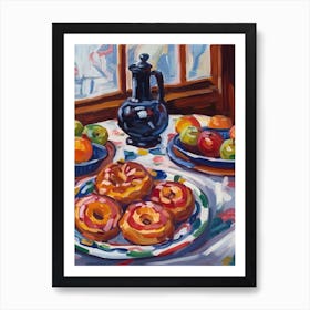 Fruit Danish Pastry Painting 2 Art Print