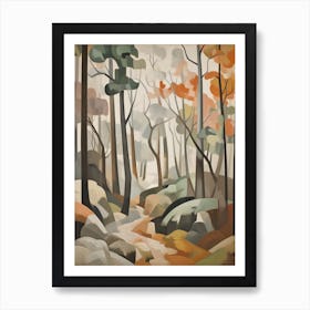 Autumn Fall Forest Pattern Painting 4 Art Print