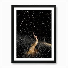 A Cosmic Scene Capturing The Night Sky Aglow With Glittering Stars And A Dusting Of Sparkling Galaxi (7) Art Print