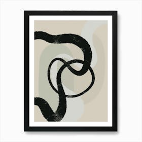 Black Strokes No 23 Art Print