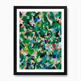 Paper Jungle Abstract Collage Art Print