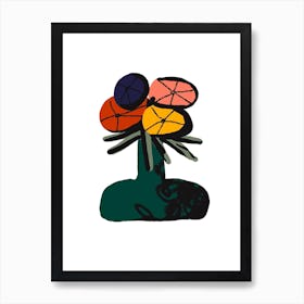 Abstract Flowers - 2 Art Print