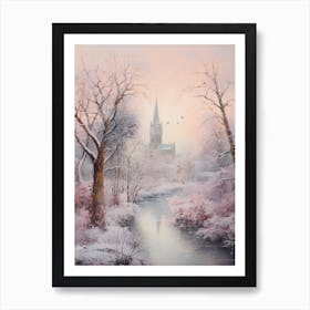 Dreamy Winter Painting Stratford Upon Avon United Kingdom 4 Art Print