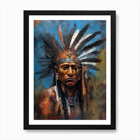 Tribal Reverie: Painting the Soul of Native American Culture Art Print