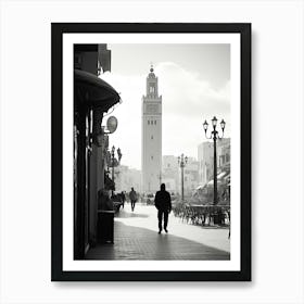 Casablanca, Morocco, Photography In Black And White 1 Art Print