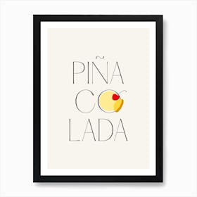 Pina Colada Cocktail Art Print