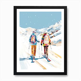 Big Sky Resort   Montana Usa, Ski Resort Illustration 0 Art Print