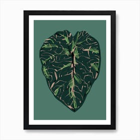 The Plant Series Alocasia Melo Dark Art Print