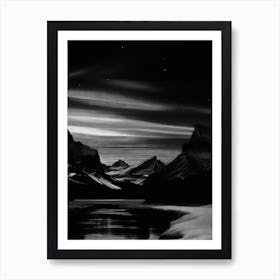 Night In The Mountains 3 Art Print