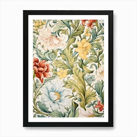 Floral Wallpaper 379 Art Print