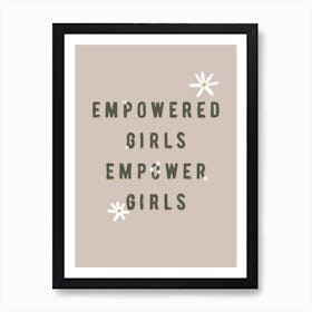 Empowered Girls Cream Art Print