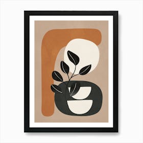 Modern Abstract Minimal Shapes Branches Art 9 Art Print