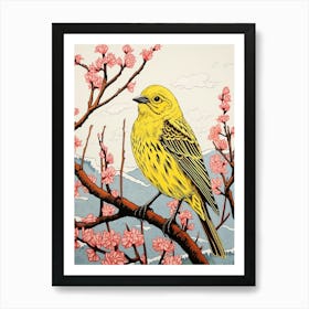 Bird Illustration Yellowhammer 2 Art Print