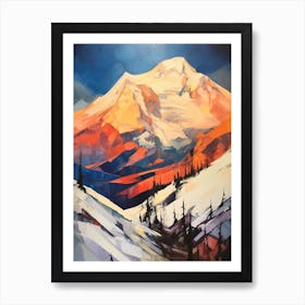 Mount Rainier Usa 7 Mountain Painting Art Print