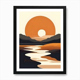 Sunset In The Mountains 19 Art Print