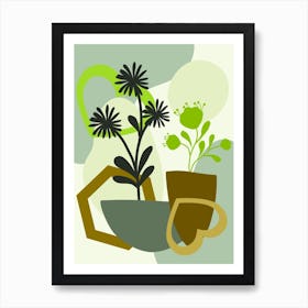 Vases And Plants 17 Art Print