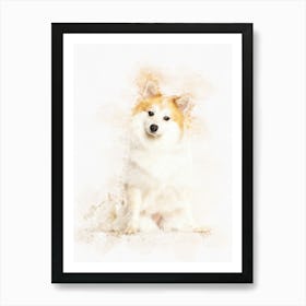 Spitz Dog Art Print