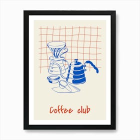 Coffee Club Art Print