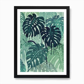 Monstera Melt Art Print