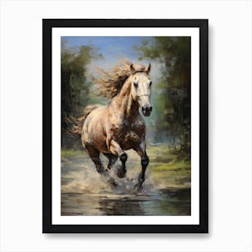 A Horse Painting In The Style Of Oil Painting 1 Art Print