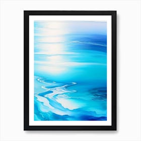 Water And Sunlight Interplay Waterscape Marble Acrylic Painting 1 Art Print