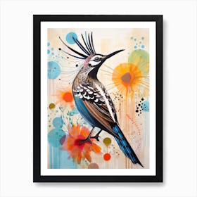 Bird Painting Collage Roadrunner 3 Art Print