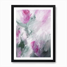 Pink Roses Painting 1 Art Print