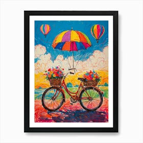 Bicycle With Flowers 1 Art Print