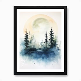 Watercolour Of Sipoonkorpi National Park   Finland 0 Art Print