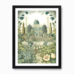 Mirabell Palace Gardens 1, Austria Vintage Botanical Art Print