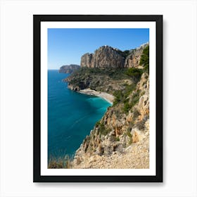 Cliffs and bay on the Mediterranean Coast Art Print