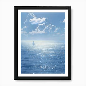 Sailboat In The Ocean Art Print