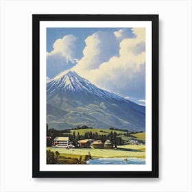 Mount Hutt, New Zealand Ski Resort Vintage Landscape 3 Skiing Poster Art Print