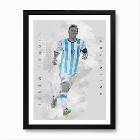 Lionel Messi Argentina National Football Team Art Print