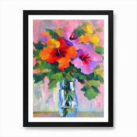 Hibiscus 2  Matisse Style Flower Art Print