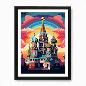 Saint Basil's Cathedral Gracing the Skyline Art Print