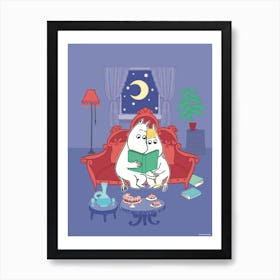 Moominpapa et Snorkmaiden affiche pour chambre enfant