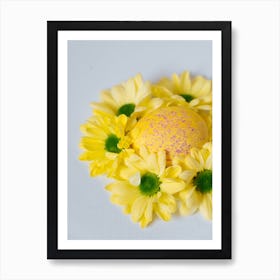 Easter Egg And Flowers Art Print