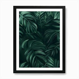 Tropical Leaves Wallpaper 1 Art Print