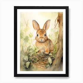 Bunny Drawing Rabbit Prints Watercolour 8 Art Print