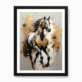 Gold Horse 4 Art Print