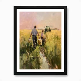 Farmer In The Field Art Print