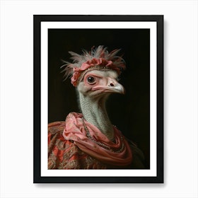 Renaissance Ostrich Portrait Art Print
