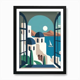 Santorini 1 Art Print