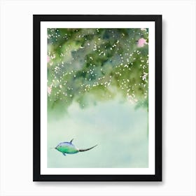 Narwhal Storybook Watercolour Art Print