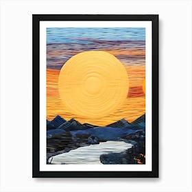 Sunset In The Desert 6 Art Print