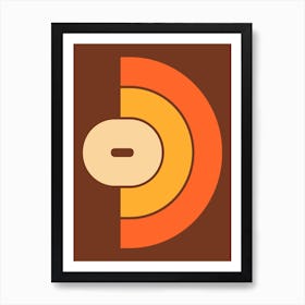 Mid Century Modern Geometric Abstract 3 Art Print