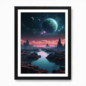 Space Landscape 5 Art Print