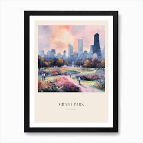 Grant Park Chicago United States 2 Vintage Cezanne Inspired Poster Art Print